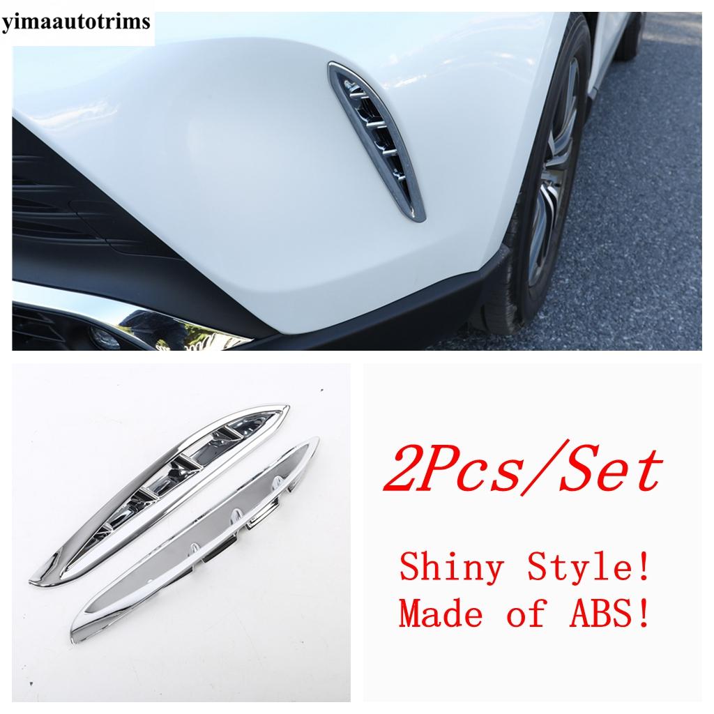 For Toyota Venza / Harrier  - 2024 Front Fog Light Lamp Ring Eyebrow Eyelid Cover Trim ABS Black / Carbon Fiber Accessories