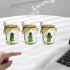 Sculptură de murături morocănos în borcan transparent Trist anxietat castraveți murați Statuie Statuie Home Office Decor pentru birou Ornament Cadou de Crăciun