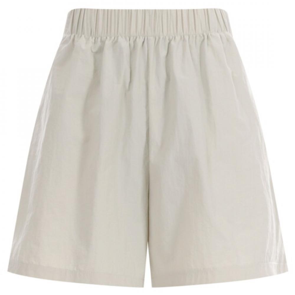 Shop Women Banding Short Pants Summer Exercise Walking Pic Wpt 12032 Gray Beig