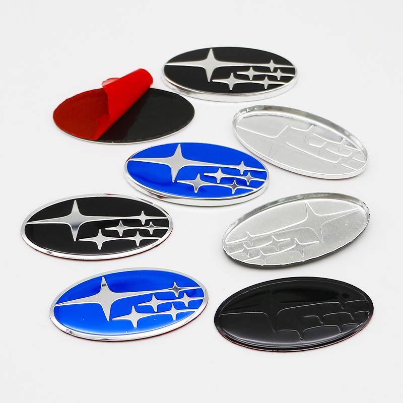 For Subaru Forester Outback Legacy Impreza STI BRZ Auto Accessories 58mm Aluminium Car Steering Wheel Center Emblem Badge Decal wr3