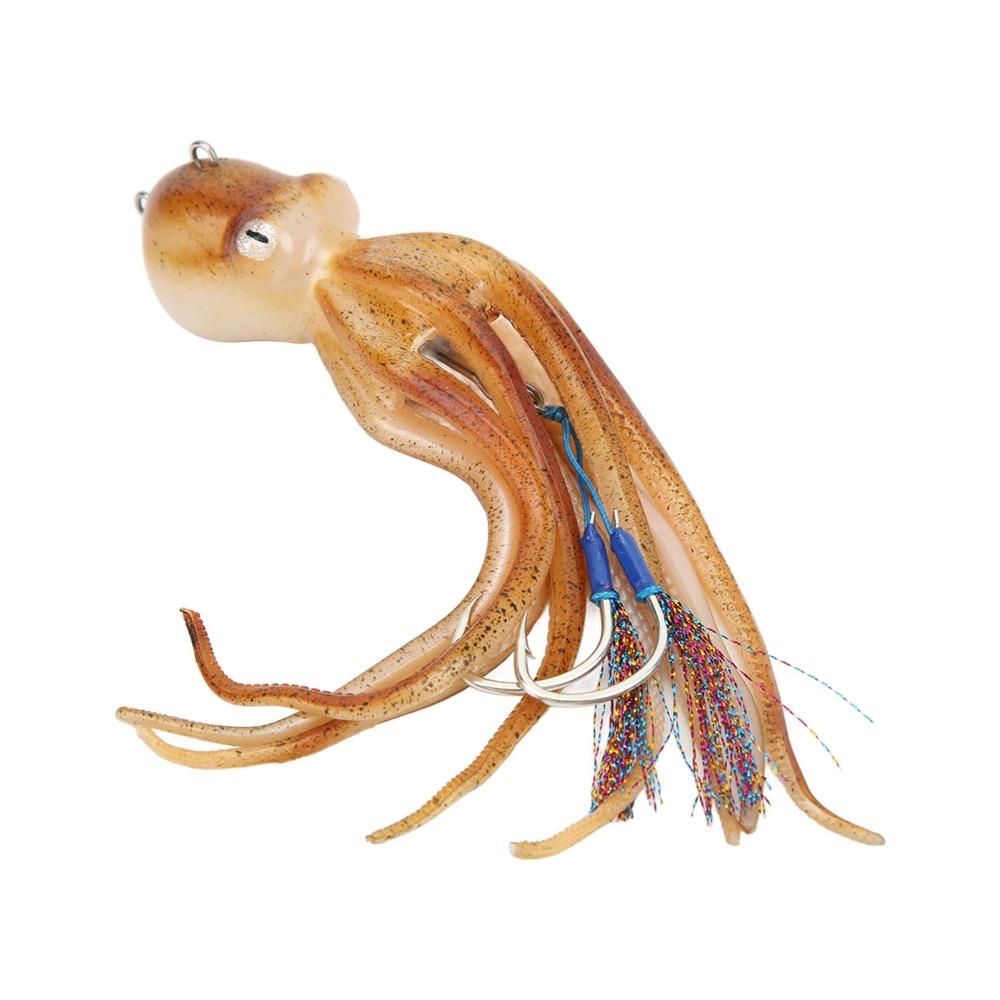 Esca Polpo in TPE Calamaro Morbido Jig Portatile per Polpo Pesca in Acqua Salata