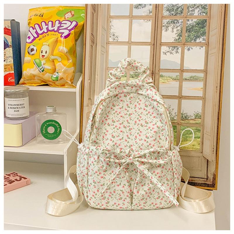 New High-value, Fresh and Sweet Floral Backpack, Lightweight and Large-capacity Backpack for Junior and High School Students