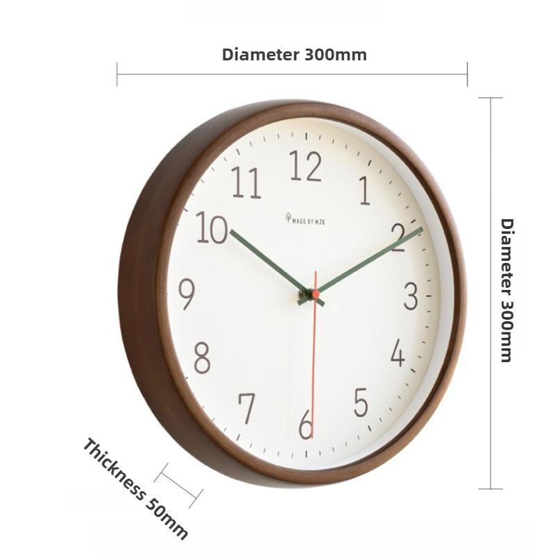 Clock Solid Wood Wall Clock Living Room 2025 New Home Simple Wall Watch Silent Clock Wall Quartz Clock