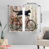 2pcs,2D Plane Printing Contemporary Curtains Purrfect Ride Polyester (without Rod) Festive Use for Kitchen Living Room Office