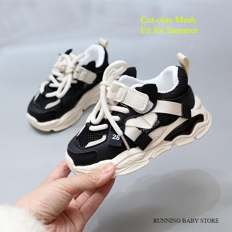 

Breathable Mesh Upper Children Sneakers Enhances Airflow 2-6 Yrs Unisex Summer Kids Arch Support Running Shoes Child I06091 23 чорний