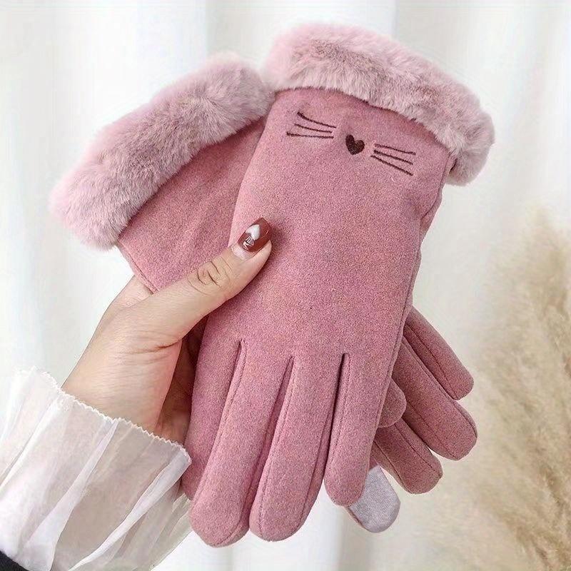 

1pair Women S Various Occasions1-Pair Women s Thermal Winter Gloves рожевий