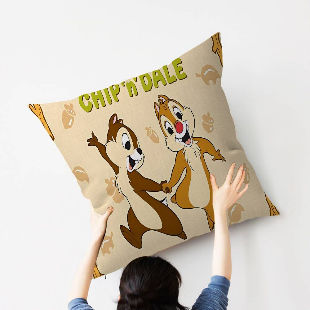 Cartoon C-Chip n D-Dale Stitch Lucky Dragon pillow cover sofa cushion cover home room decoration children gift