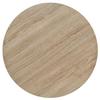 VidaXL Bistro Table MDF and Steel Round 60x75 Cm Oak Color Bar Cafe 245612