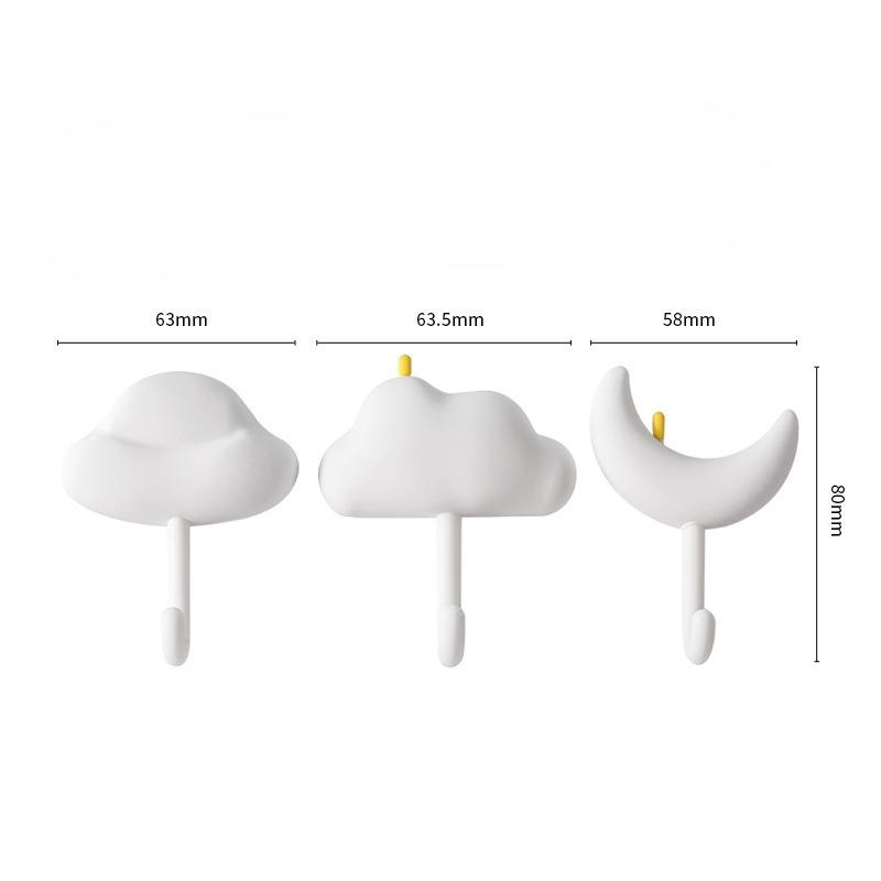 Nebula Hook, Strong Wall Adhesion, Wall-mounted, Load-bearing, Bathroom and Kitchen Hook, No Need for Drilling, Adhesive Hook