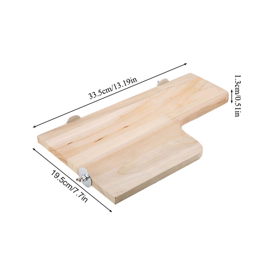L Shaped Small Pet Natural Wood Stand Platform Toy Wooden Jumping Climbing Springboard Toy