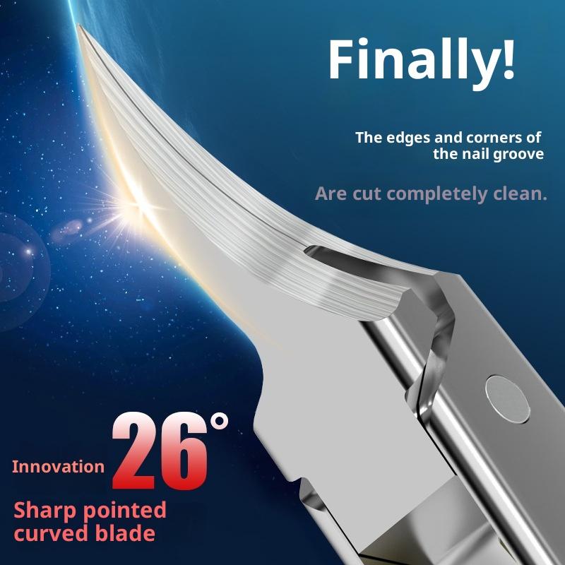 26° Slant Edge Nail Clipper Anti-Splash Cuticle Remover Professional Eagle Beak Oblique Toe Nail Trimmers Manicure Pedicure Tool
