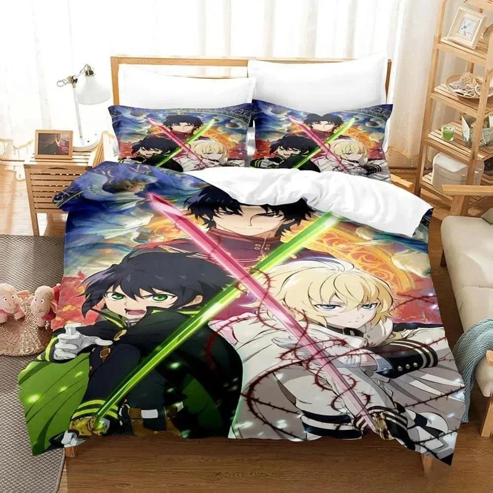 3D  Seraph of the End Printed Bed Set Duvet Cover Pillowcase Bedding Set Bed Linen Sheet Quilt Cover Full Queen King Size