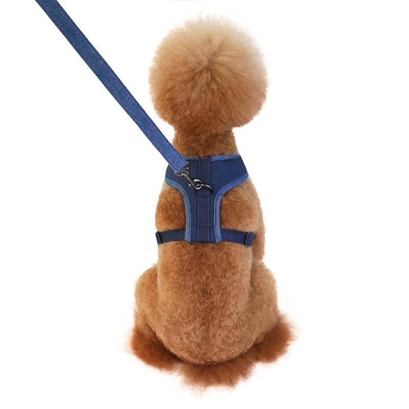 

New pet sports chest strap dog leash vest chest strap integrated dog leash manufacturer XL синій