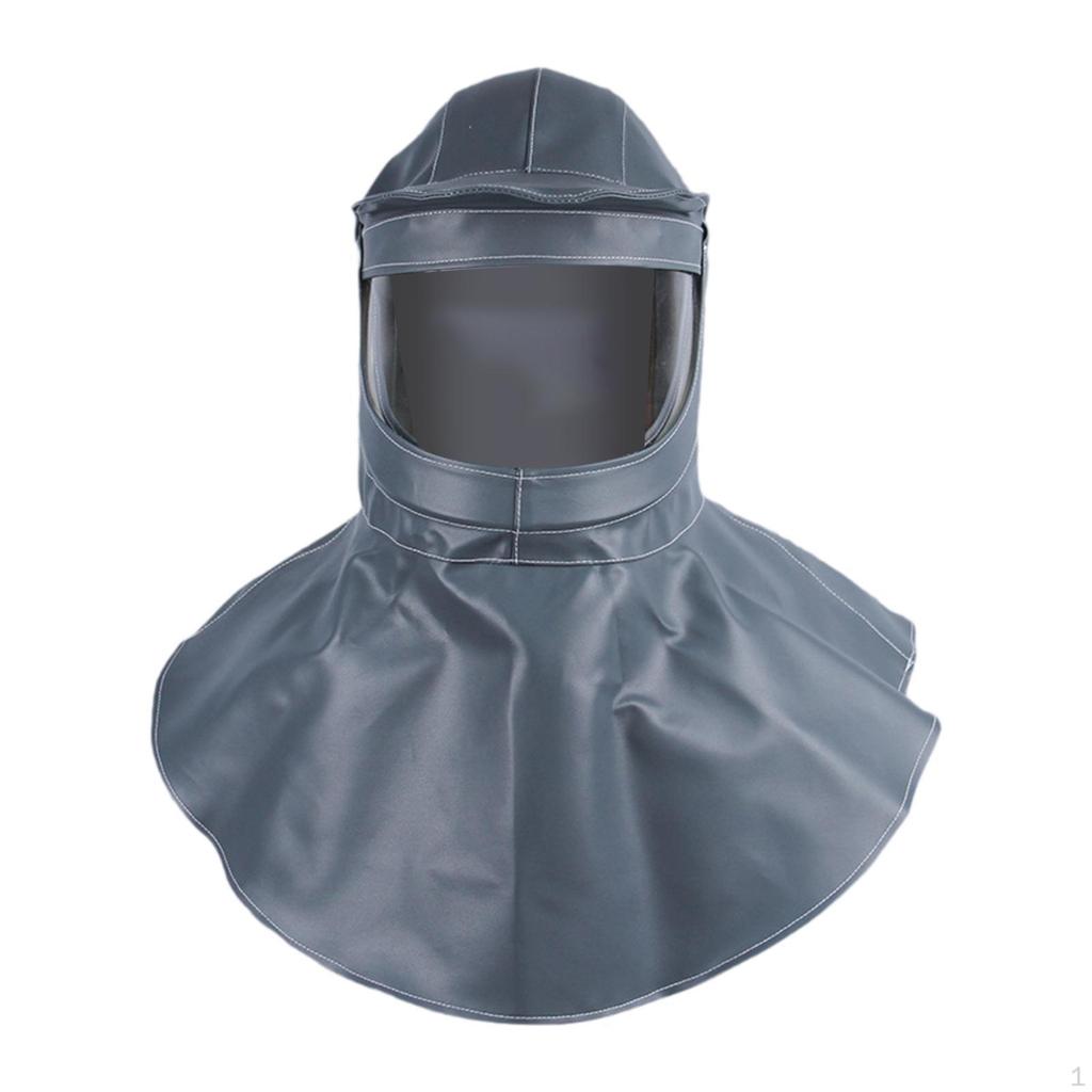 Sand Blasting Hood ,Work Protection, Large View Polishing Industrial Labor Face Cover Shawl