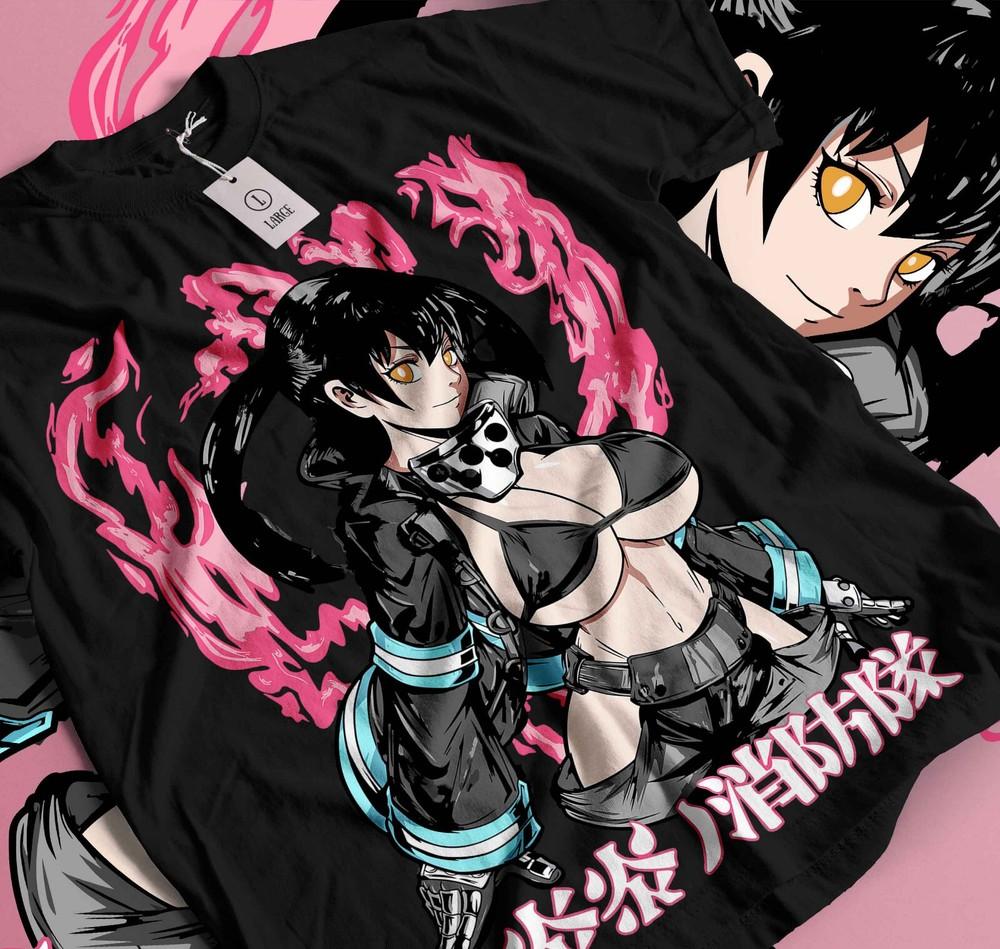 

Tamaki T-shirt Shinra Benimaru Fire Force Kawai Waifu Girl Anime Shirt Gift 137 2XL