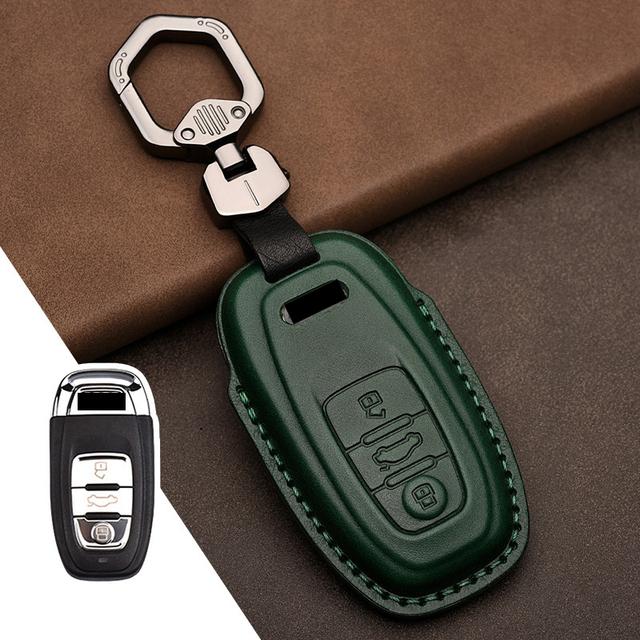 Leather Car Key Case Cover for A4 A4L A5 Q5 Q7 TT 2016 2017 Key 2016 2017 20 18 Styling Accessories