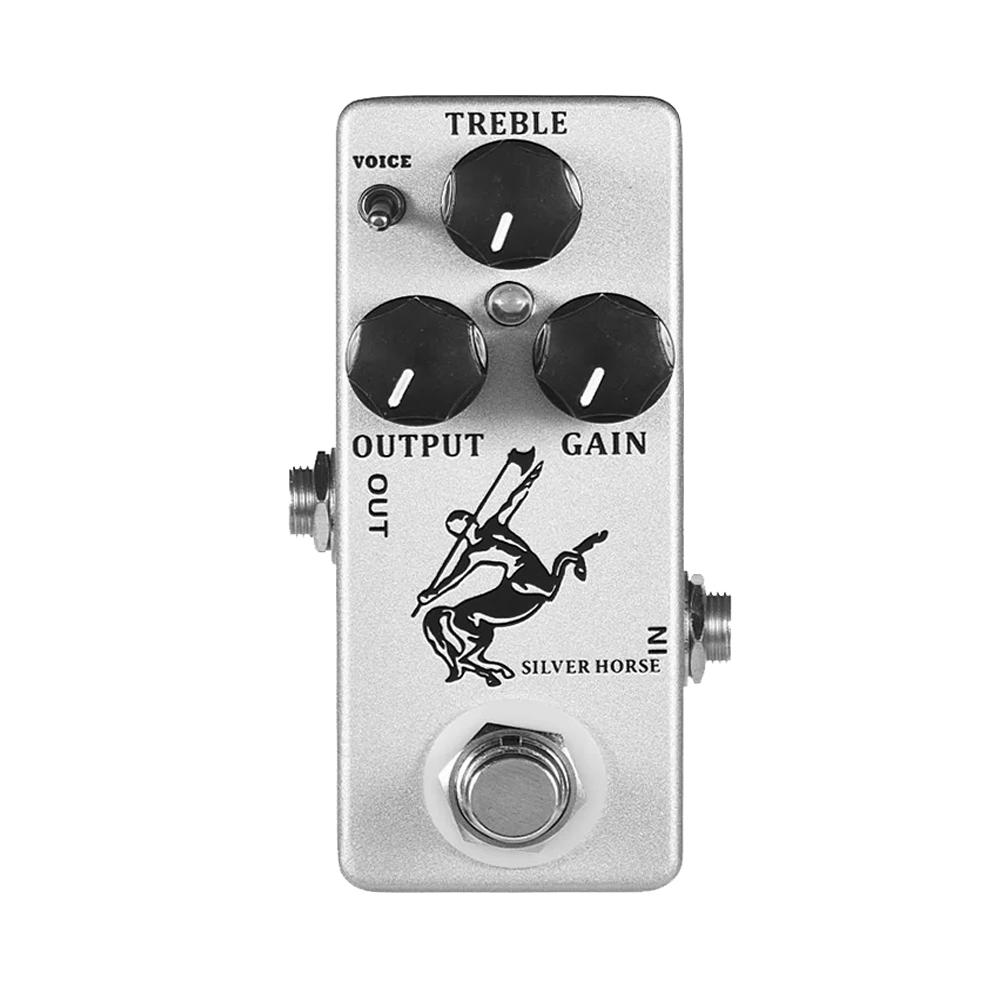 MOSKY Silver Horse Overdrive Guitar Effect Pedal | True Bypass | Dual Voice Modes | Analog Circuit| Aluminum Shell Guitar Effect