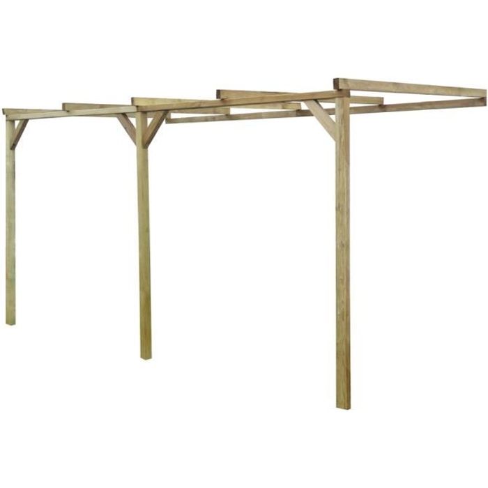 VidaXL Pergola à appentis 2 x 4 x 2,2 m Bois