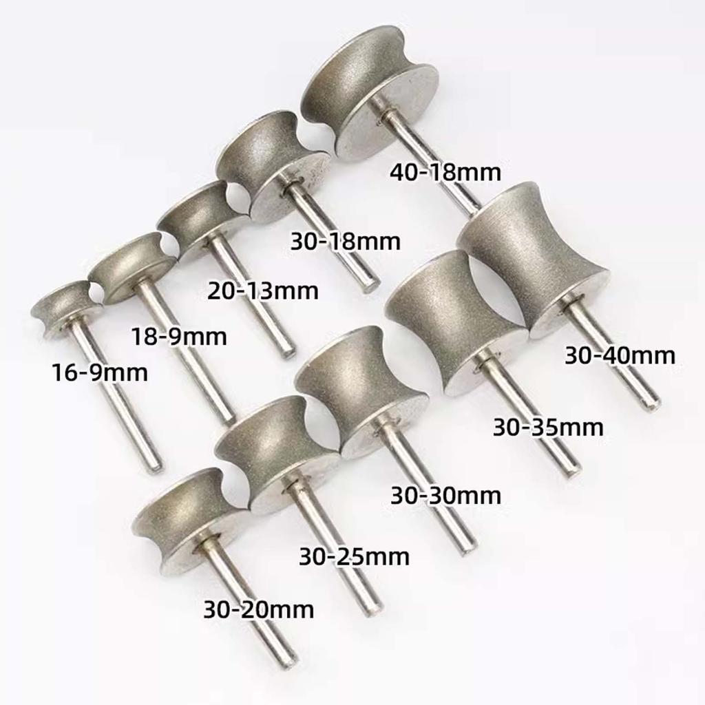 240 Mesh Fine Sand Diamond Pit Wheel Grinding Head, Bracelet Ring Grinding Tool Jade Glass Concave Chamfering Wheel