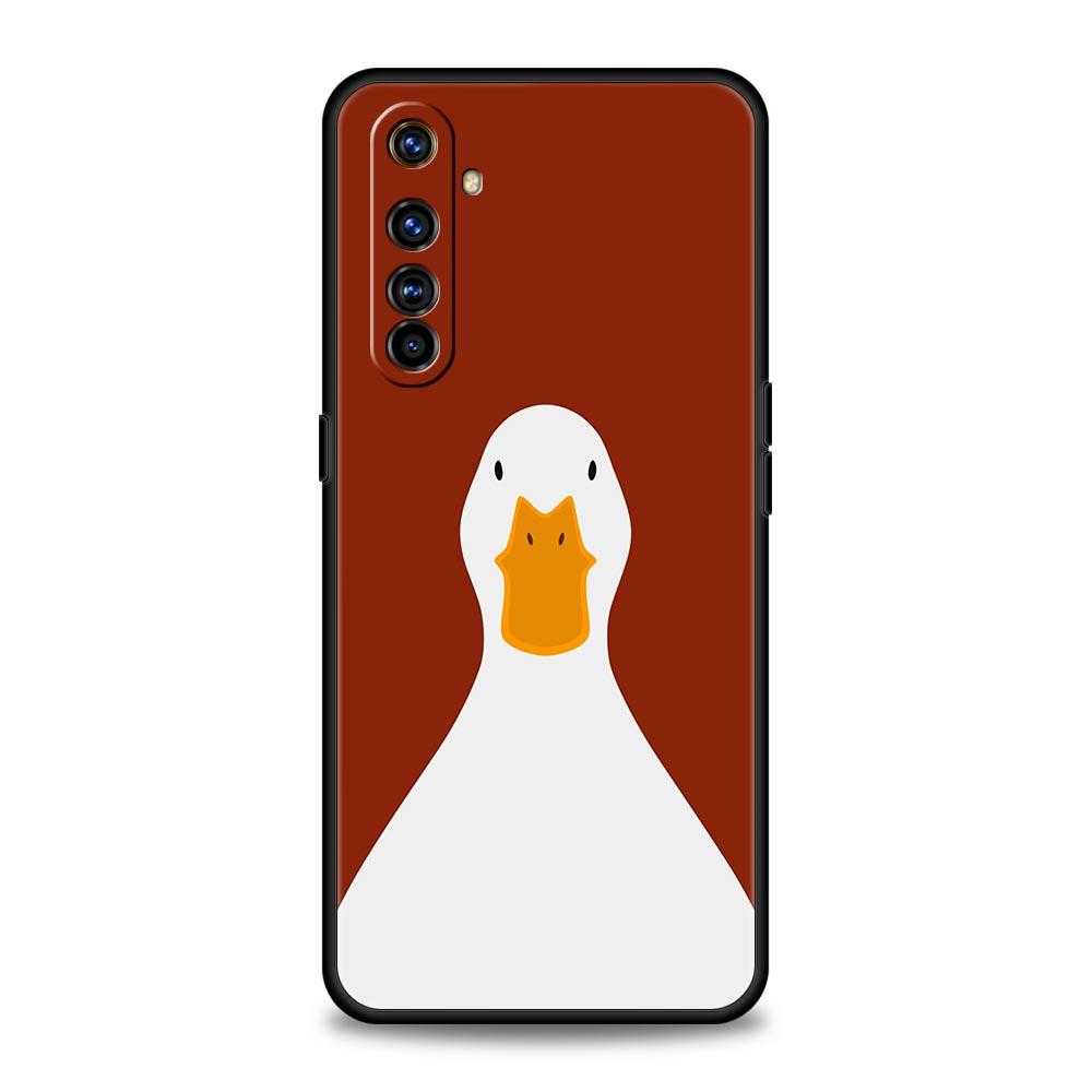 Phone Case For Realme 12 11 10 9 8 5G 7 6 GT5 GT3 GT2 Pro Plus C21 C11 C25 C35 For Realme GT Neo 2 3 3T 5 Cover Duck Art