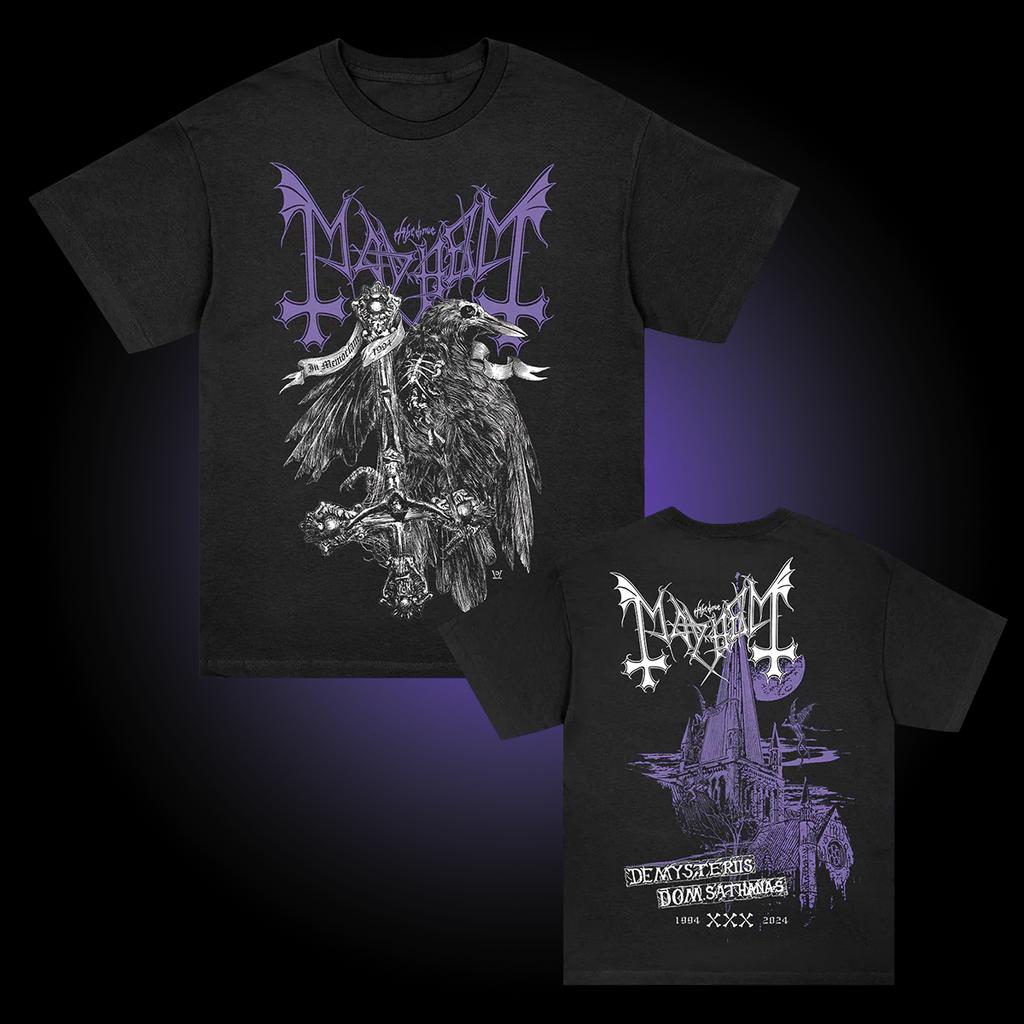 Mayhem Black Metal Band T-shirt Uomo Casual Cotone Vintage Moda Girocollo Manica Corta Comoda