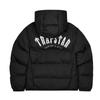 Mens Winter Streetwear Hooded Puffer Jacket Letter Embroidery Loose Fit Casual Coat