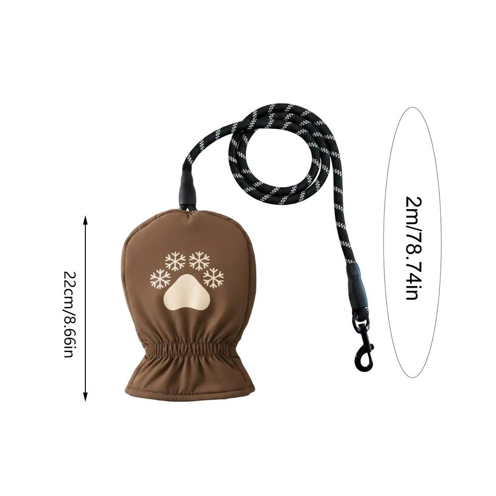 

Dog Lead With Glove Winter Dog Lead With Built-in Thermal Waterproof Gloves For Cold Weather Hands-free Dog Puppy Pet