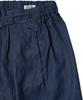 Cotton Bell Waist Belt Shirred Denim Skirt - Indigo