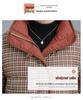 Middle-aged Women's Plus Size Winter Plaid Down Jacket - 2025 Style with Stand-up Collar