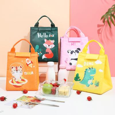 Lehká krabička na oběd Vyztužená rukojeť Odolná termotaška z kreslených zvířat