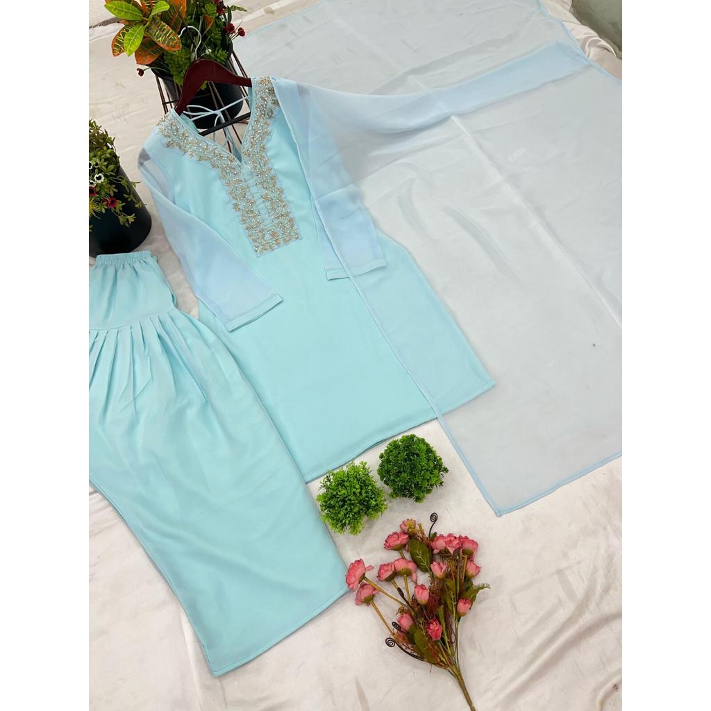 Women's Ready To Wear Salwar Suit Kurta Pant Dupatta Set Party Wear Top Tunic SC-2116