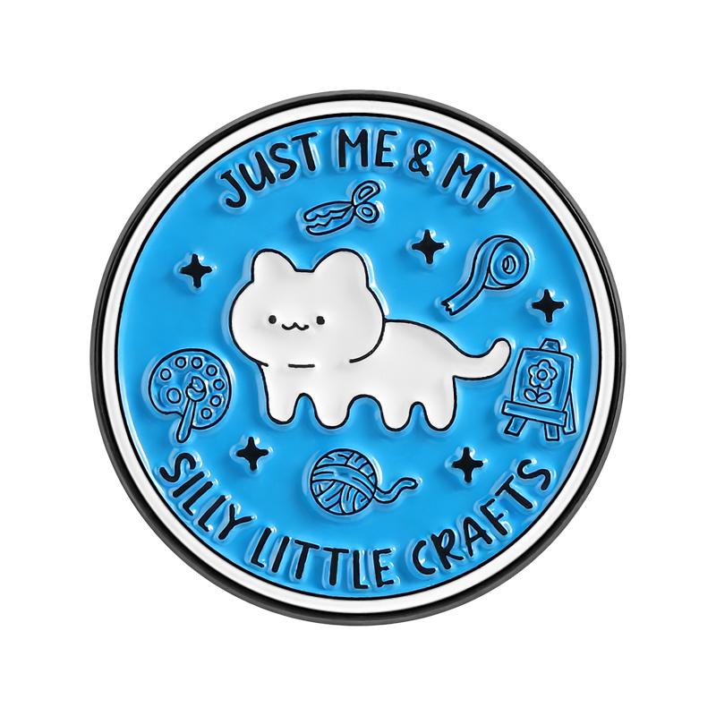 I Love My Little Hobbies Enamel Pin Just Me And My Silly Little Crafts Hobby Collector Brooches Lapel Badge Jewelry Gifts