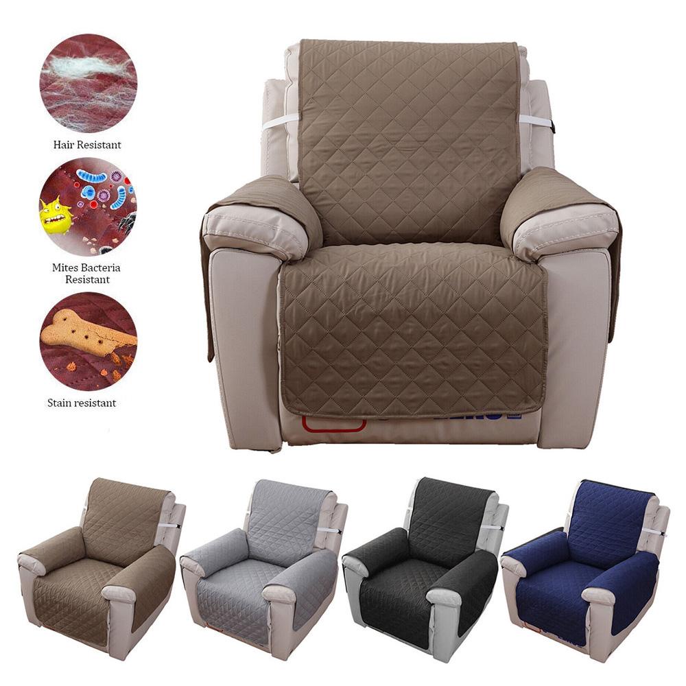 Quilted Anti-wear Recliner Sofa Cover for Dogs Pets Kids Anti-Slip Couch Cushion Slipcover Armchair Furniture Protector Washable