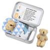 Kleine Knuffelbeer in Blik, Knuffel Kleine Beer in een Doos met Kaarten en Dekentjes voor Jongens Meisjes - PR