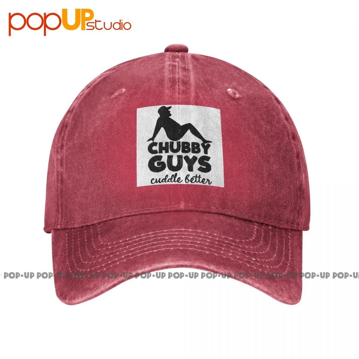 Chubby Guys Cuddle Better Fat Guy Washed Denim Baseball Cap One Size