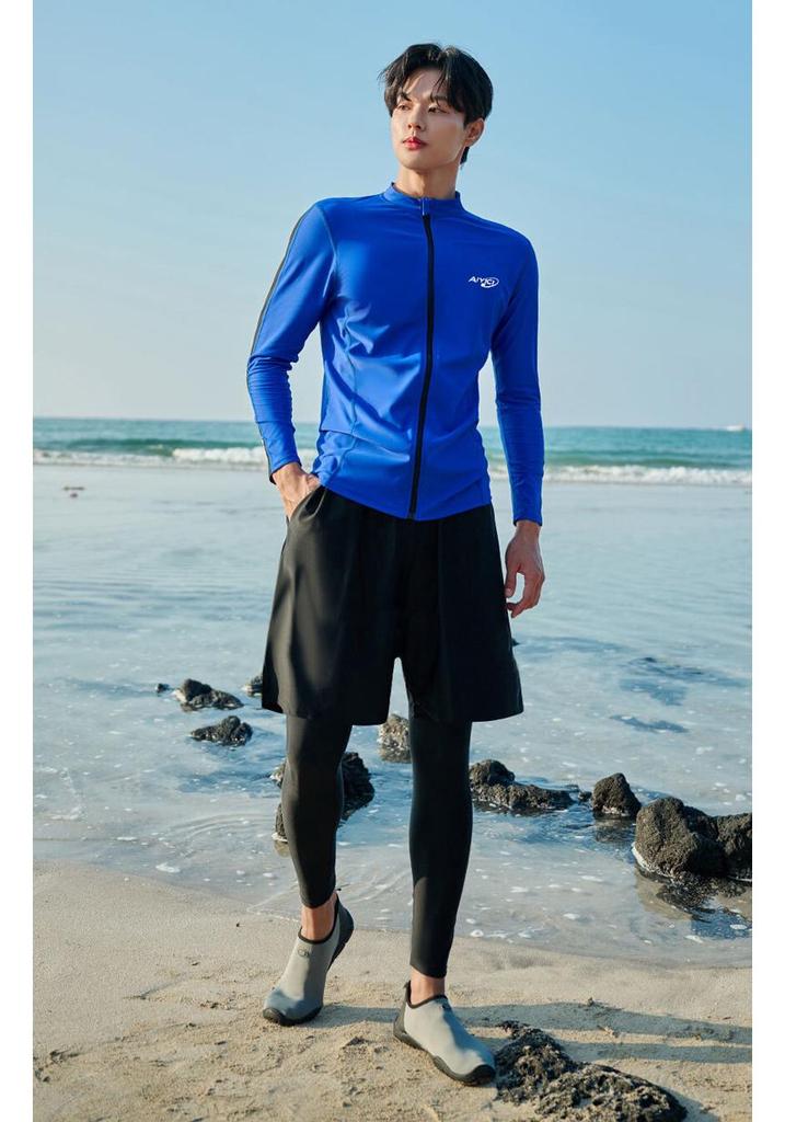 Unisex Jellyfish-Proof Diving Jacket: Sun-Protective, Quick-Dry, Chest-Padded, Long Sleeve Swimsuit for Couples.