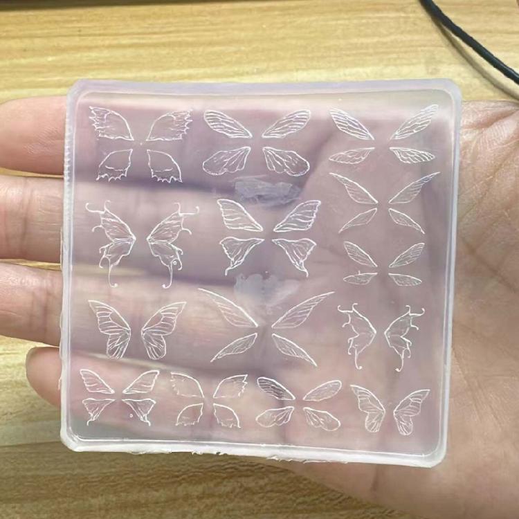 Flexible Silicone Butterfly Wing Carving Mold Reusable Nail Art Frame For Detailed Handmade Nail Decoration Creations