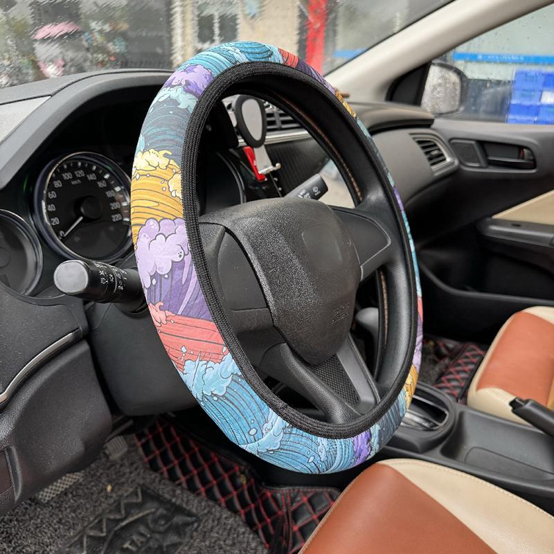 Coprivolante per Auto JDM Stile Giapponese Antiscivolo Traspirante Materiale Subacqueo Stampa Digitale Universale 15 Pollici Circa. 38 centimetri