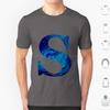 Lettre S Marble Blue T Shirt Big Size 100% Cotton S Funny Cute Meme Trendy Quote Trending Pink Flowers Aesthetic College Quotes