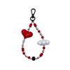 ins wind CCB love advanced sense handmade beaded anti-lost hand carry pendant short mobile phone chain