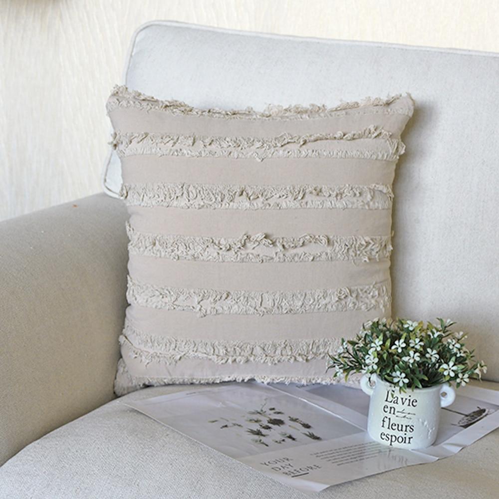 white throw pillow cases