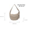 Versatile Canvas Crossbody Bags Large Capacity Lightweight Sports Hobos Bag Solid Color Korean Simplified Shoulder Bag Women