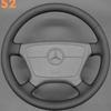 Hand Stitched Non-slip Car Steering Wheel Cover for Mercedes Benz E320 W201 W202 W210 W124 W140 C140 1992-2000 DIY Car Interior