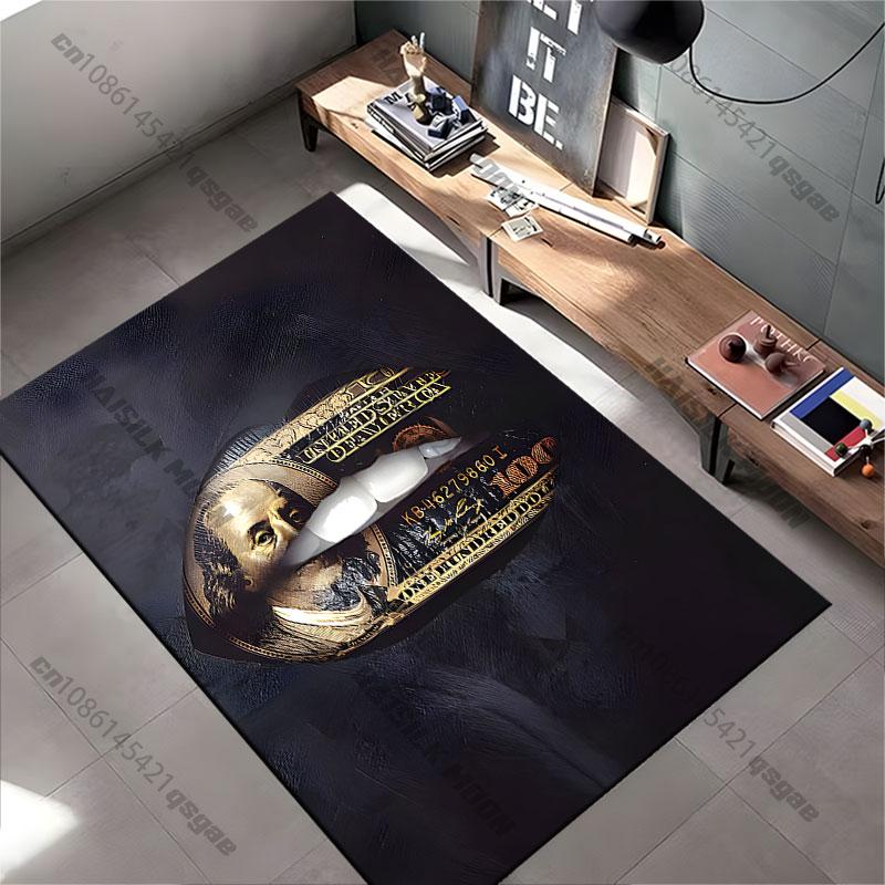 Money Luxury Bold Artistic Theme Carpet Yoga Living Room Room Decor Children's Crawling Mat Doormat Area Rug Games Mat