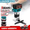 1600W Akku-Holzfräse 5 Geschwindigkeiten Bürstenloser Elektro-Handtrimmer Tragbares Holzbearbeitungs-Gravur-Schlitz-Elektrowerkzeug