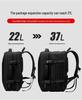 Men's Leather Business Travel Backpack with Laptop Compartment and Wet/Dry Separation
