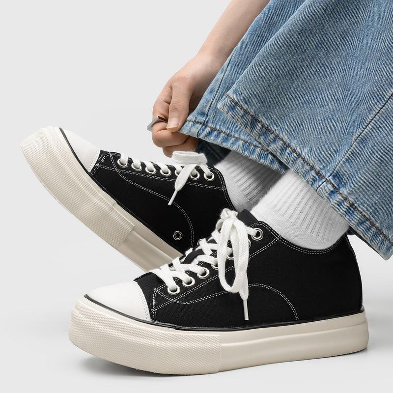 CM invisible inner heightening canvas shoes men's breathable low-top board shoes