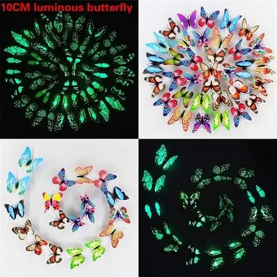 1 stuks 10CM lichtgevende vlinder PVC simulatie vlinder magnetische huisdecoratie kinderkamer woonkamer
