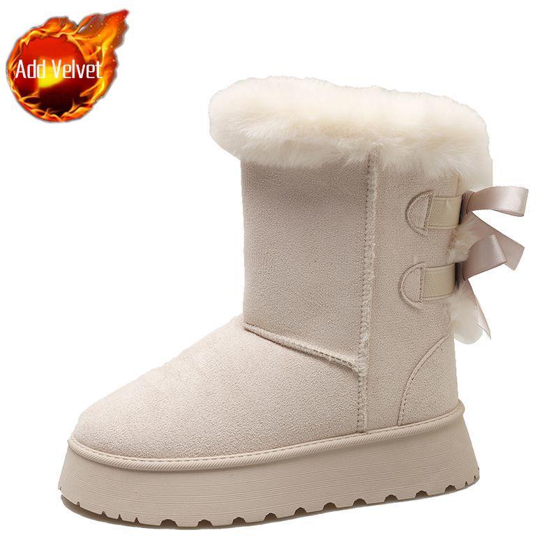 

Ботильоны на полувысоком каблуке с круглым носком для женщин, зимние плюшевые теплые массивные женские туфли, новинка 2025, дизайнерская роскошная модная обувь 40