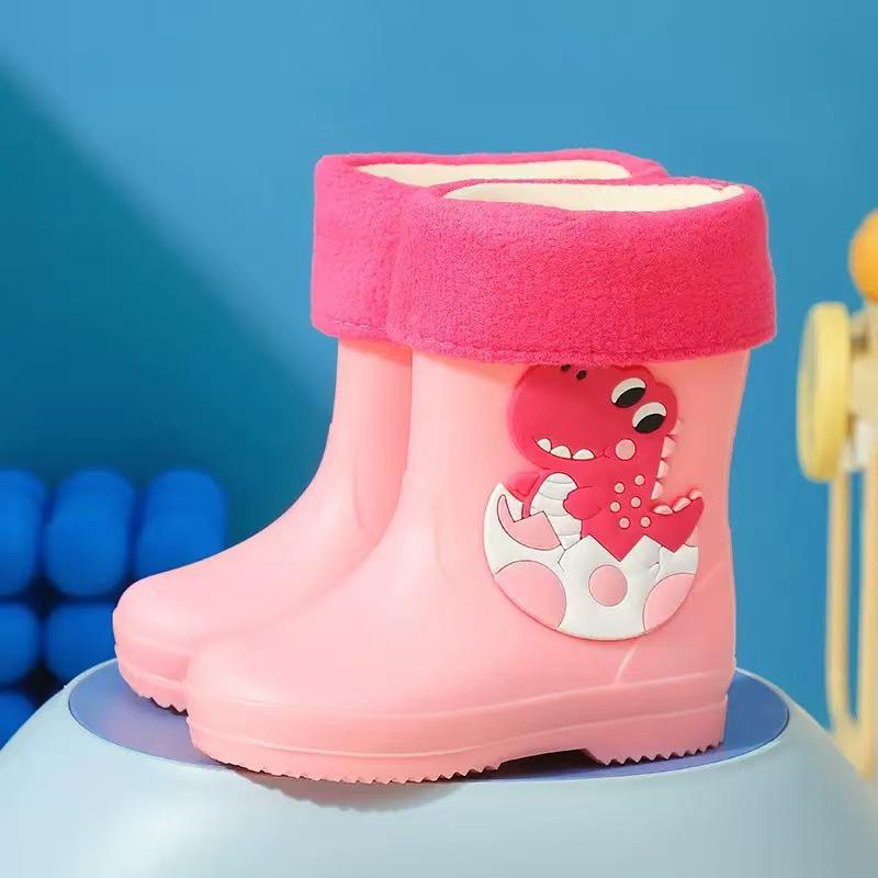 Cartoon Waterproof Unisex Toddler Rain Boots - Short Rubber Boots for Kids
